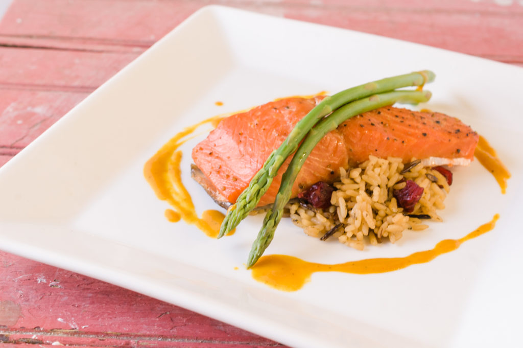 salmon in a boston restaurant