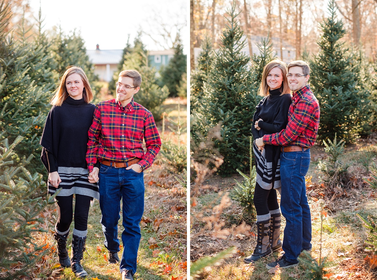 Topsfield Christmas Tree Farm Couples Photo Session